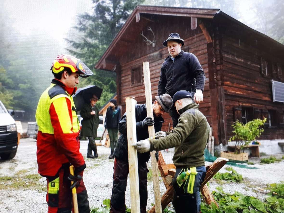 Arbeiten auch bei strömendem Regen